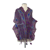 Purple B Gray Vantage Felted Scarf